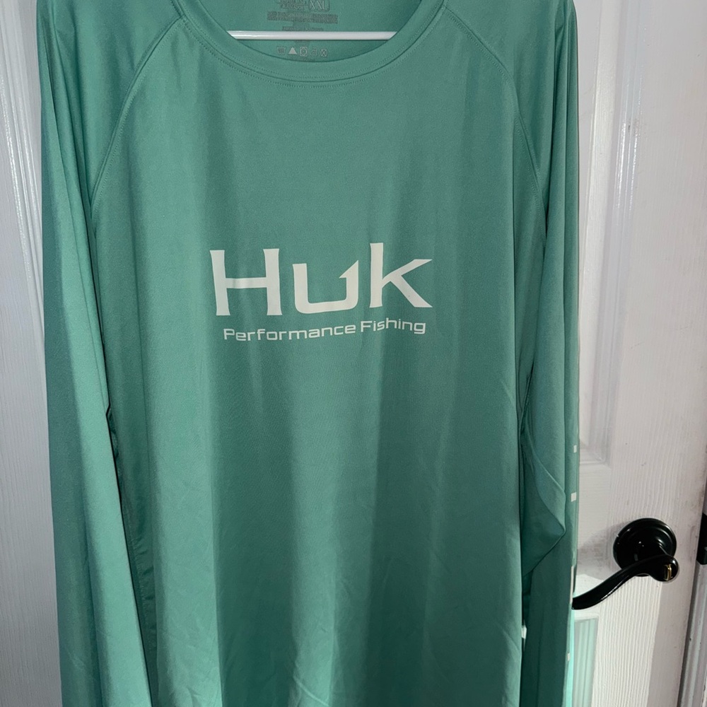 Huk Performance Fishing Long Sleeve Shirt - Green. Size XXL.
